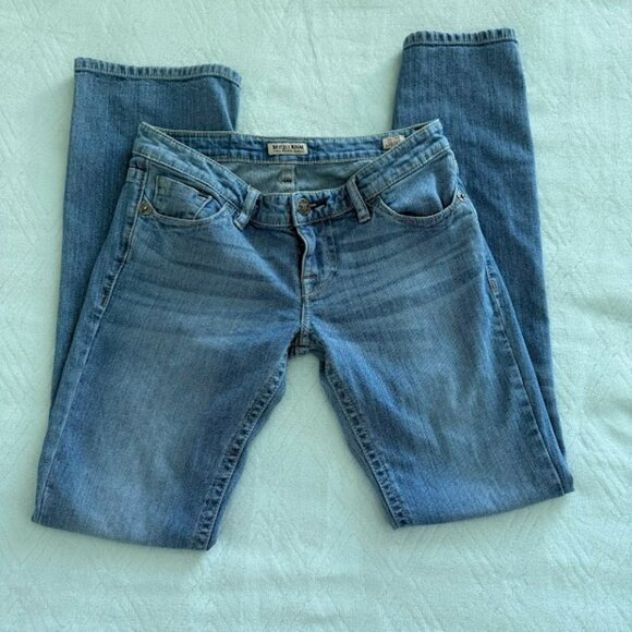 MEK USA DNM Women's Jeans Brant Slim Boot Size 26x34 Medium Wash Denim - Picture 1 of 11